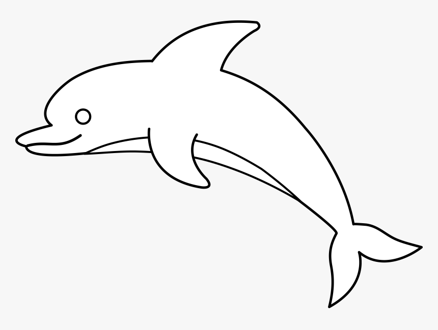 Outline Dolphin Clipart, HD Png Download, Free Download