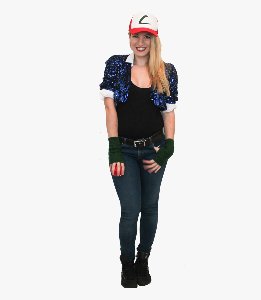 Ash Ketchum Pokemon Outfit - Girl, HD Png Download, Free Download