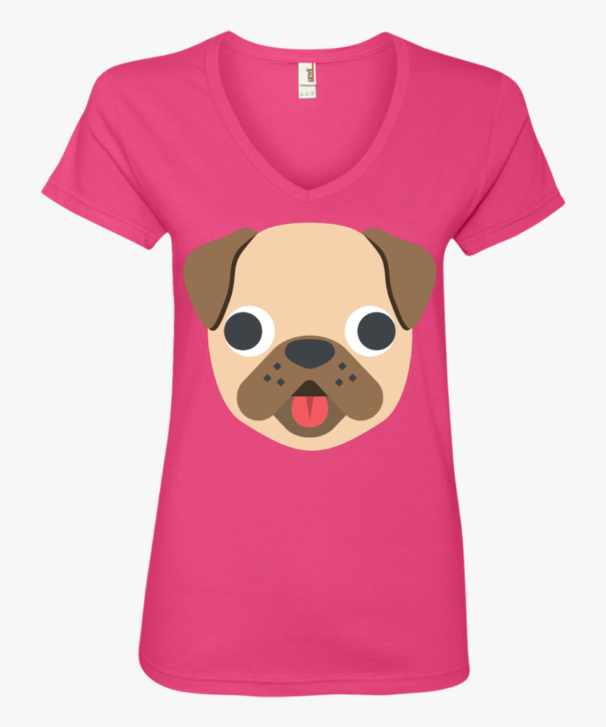 Pug Face Emoji Ladies - T-shirt, HD Png Download, Free Download