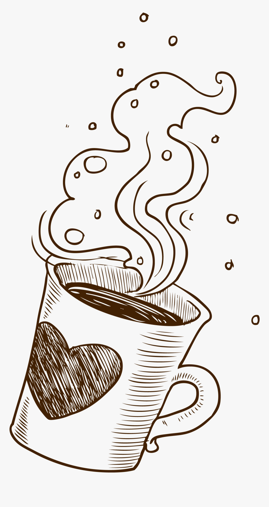 White Coffee Cafe Cup - Chalk Drawings Clipart Png, Transparent Png, Free Download