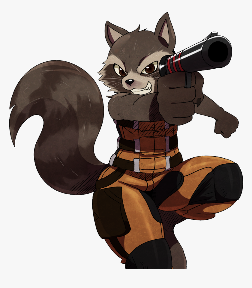 Download Rocket Raccoon Transparent Background 383 - Rocket Raccoon As A Girl, HD Png Download, Free Download