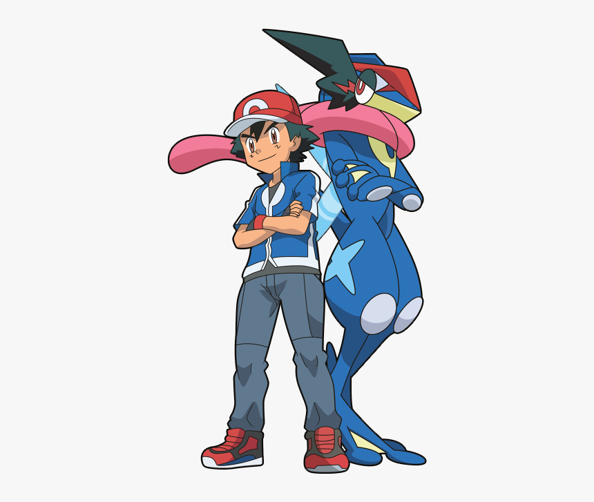 Ash And Greninja Drawing, HD Png Download, Free Download