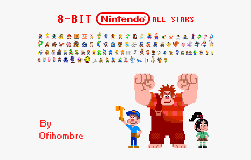 Pacman Clipart 8 Bit - 8 Bit Nintendo All Stars, HD Png Download, Free Download