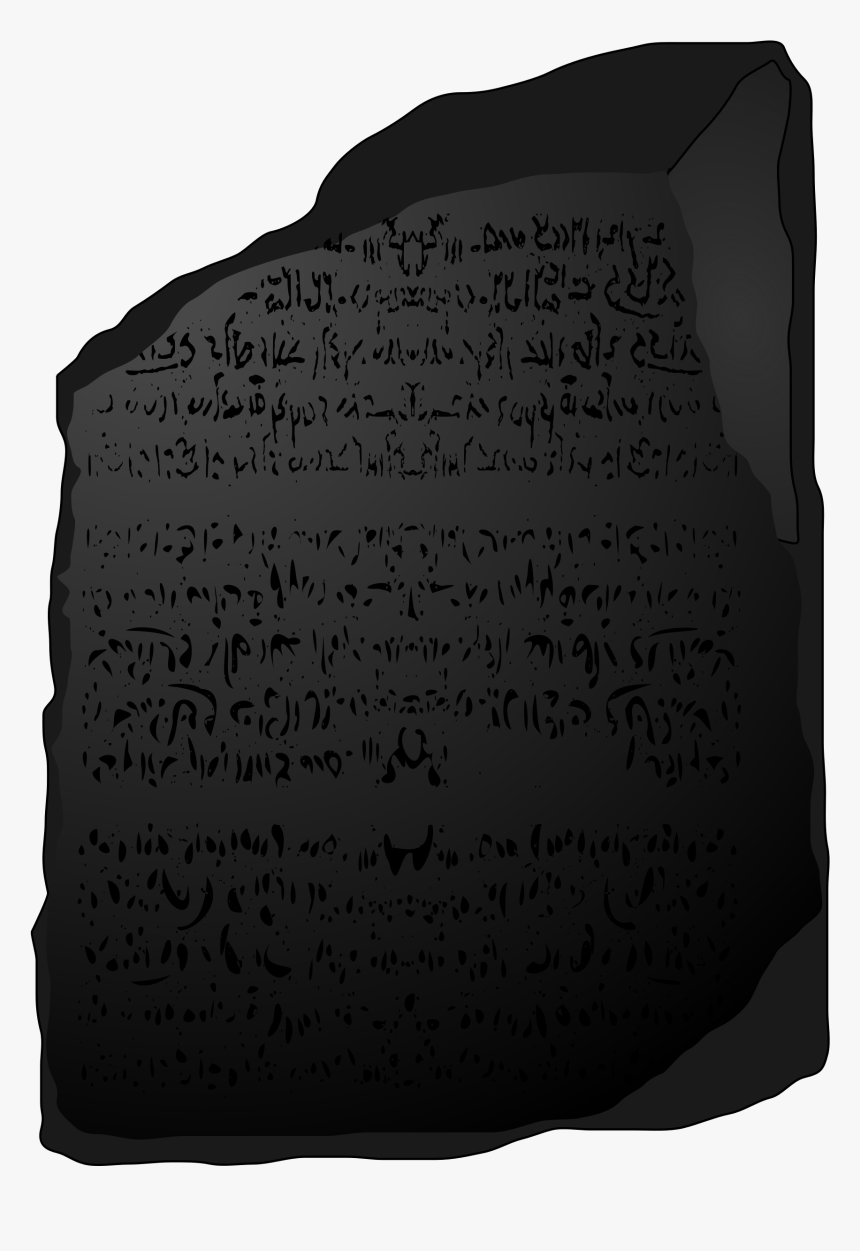 Rosetta Stone Languages Translation History - Black Stone Clip Art, HD Png Download, Free Download