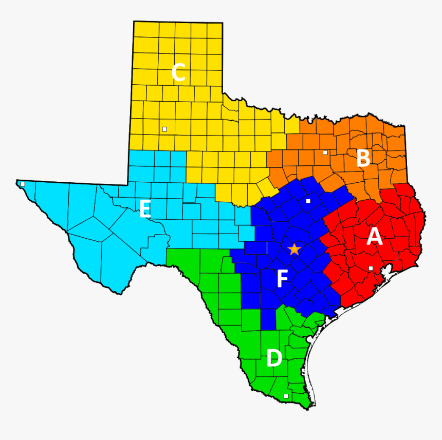 Texas Ranger Division Companies Map - Texas Ranger Division Company F, HD Png Download, Free Download