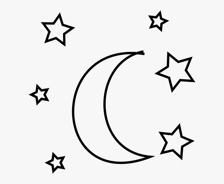 Stars Doodle Png Picture Library Download - Moon And Stars Doodle, Transparent Png, Free Download