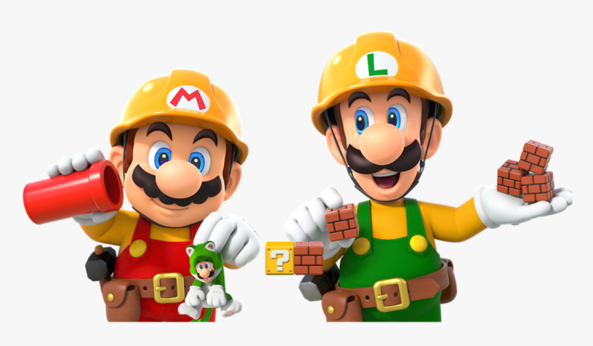 Mario Maker 2 Mario And Luigi, HD Png Download - kindpng