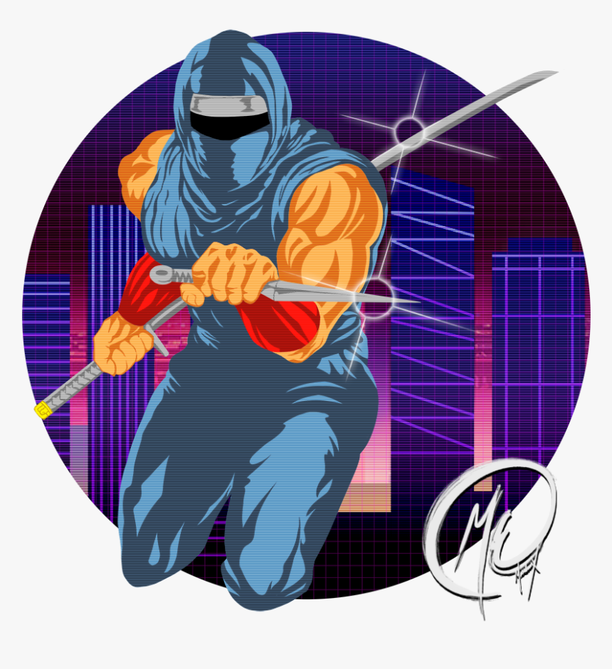 Synthwave Ninja Gaiden - Synthwave Ninja, HD Png Download, Free Download