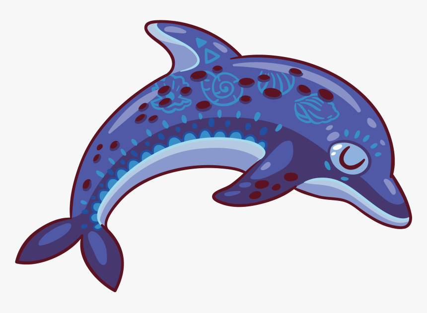 Common Bottlenose Dolphin Purple Clip Art - Wholphin, HD Png Download, Free Download