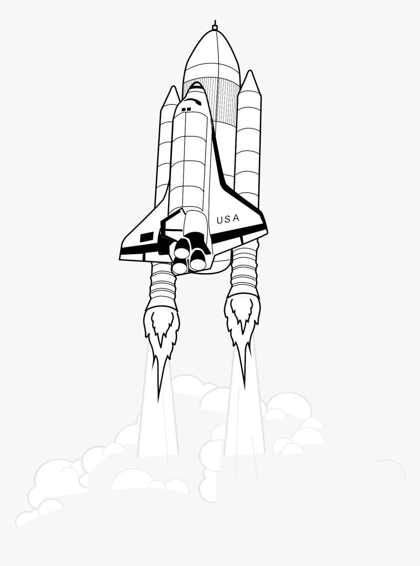 Space Shuttle Blast Off Art, HD Png Download, Free Download