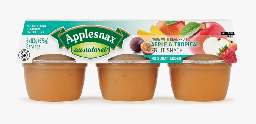 Applesnax Au Naturel Apple & Tropical Fruit Cups - Applesnax Peach, HD Png Download, Free Download