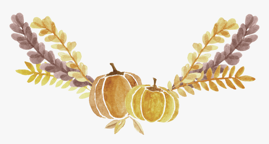 Transparent Watercolor Pumpkin Png - Pumpkin Watercolor Clip Art Transparent, Png Download, Free Download