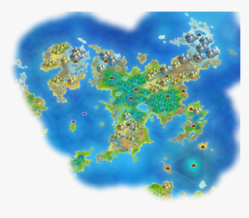 Official Map Of The Pokemon World, HD Png Download, Free Download