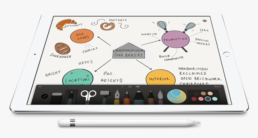 Paper By Fiftythree On Ipad Pro - Best Apple Pencil Apps, HD Png Download, Free Download