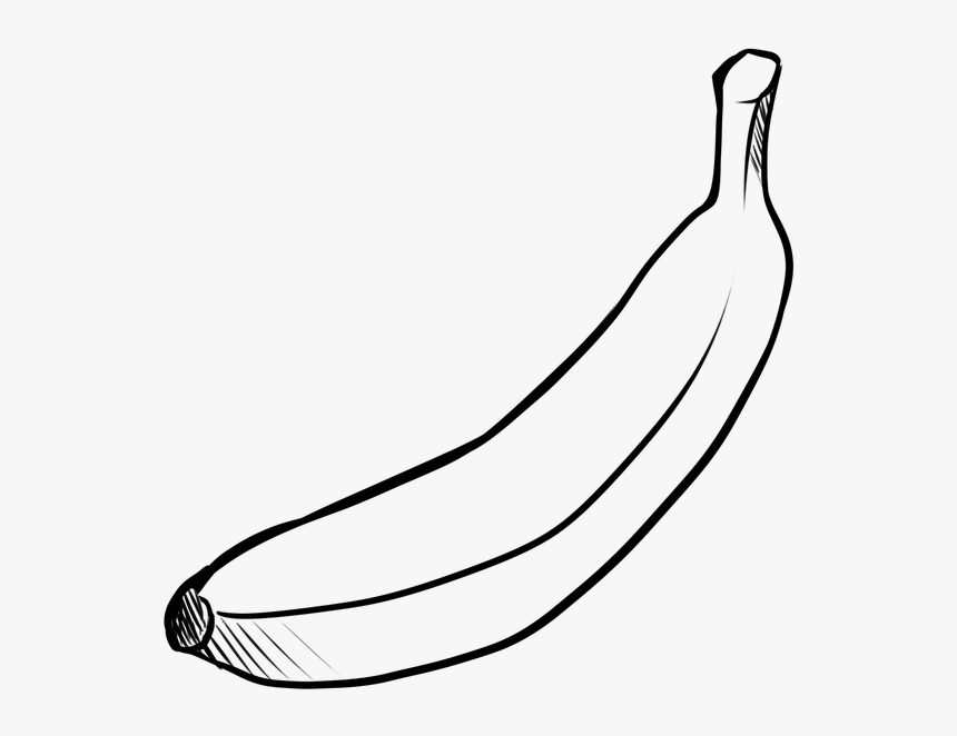 Transparent Black And White Clipart Of Fruits And Vegetables - Banana Clipart Black And White Png, Png Download, Free Download