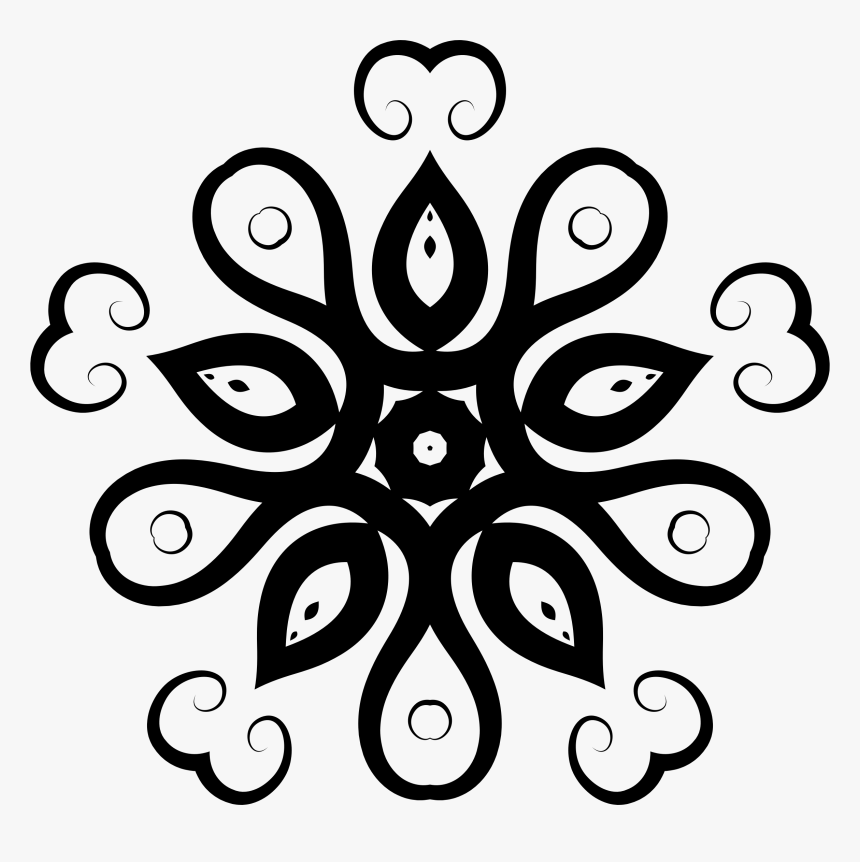This Free Icons Png Design Of Floral Shape - Design Shape Png Black, Transparent Png, Free Download