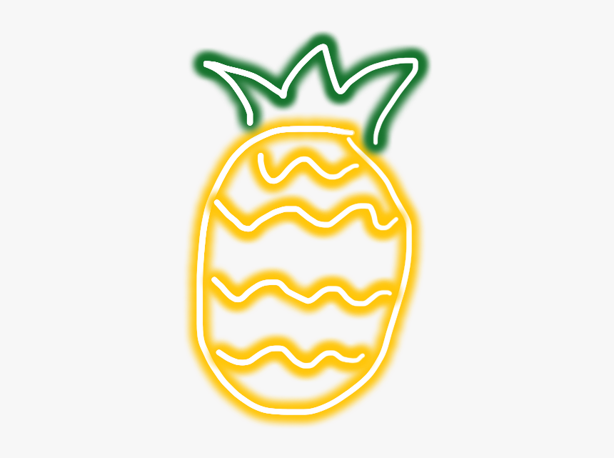 #neon #neonlights #pineapple🍍 #tropical #fruits #food, HD Png Download, Free Download