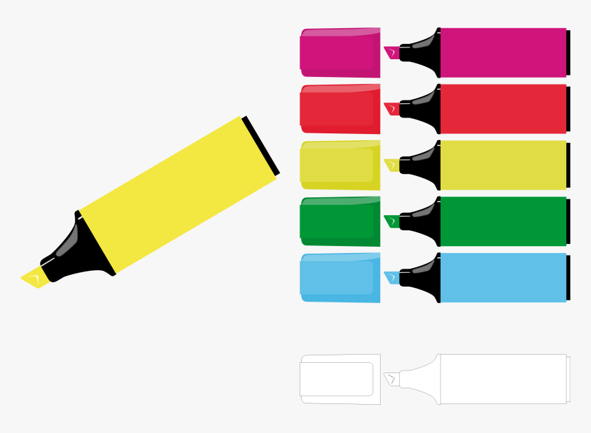 Transparent Marker Clipart - Highlighter Pen Highlighter Clipart, HD Png Download, Free Download