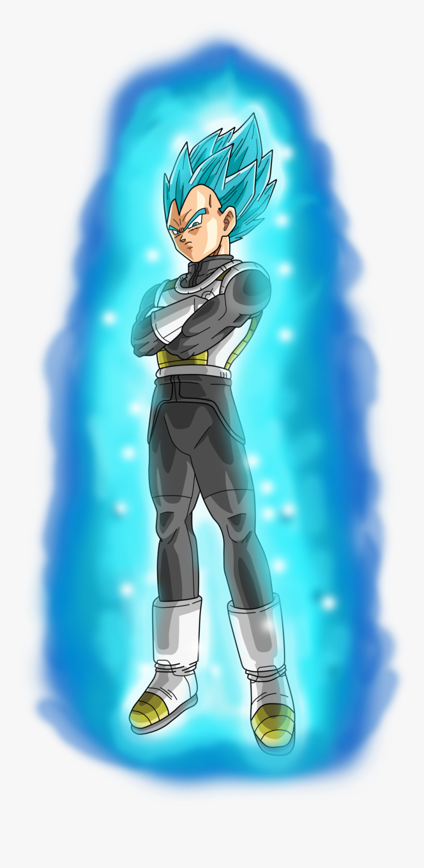 Nesta Forma, A Aparência Do Saiyajin Muda Drasticamente - Dragon Ball Z Vegeta Super Saiyan Blue, HD Png Download, Free Download