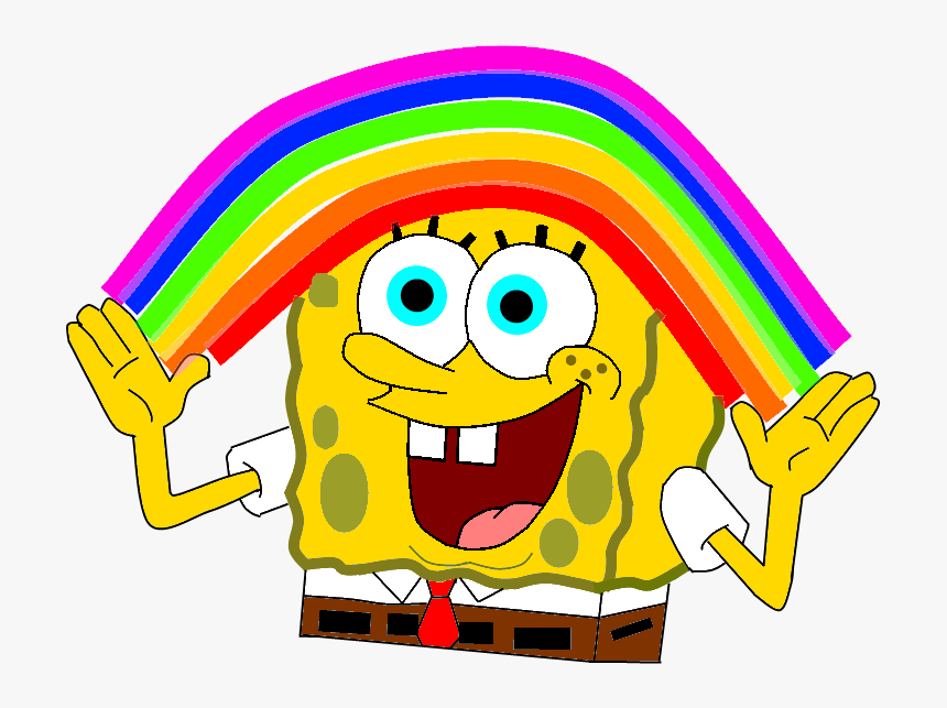 Scwords Words Spongebob Imagination Rainbow - Spongebob Imagination Png, Transparent Png, Free Download