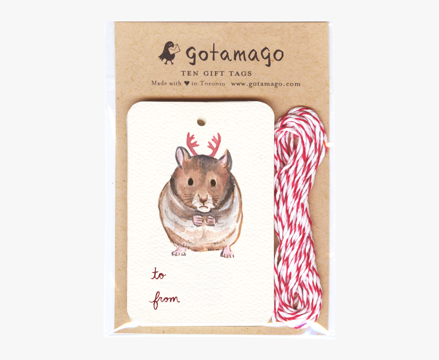 Antler Hamster Gift Tags, Set Of - Gift, HD Png Download, Free Download