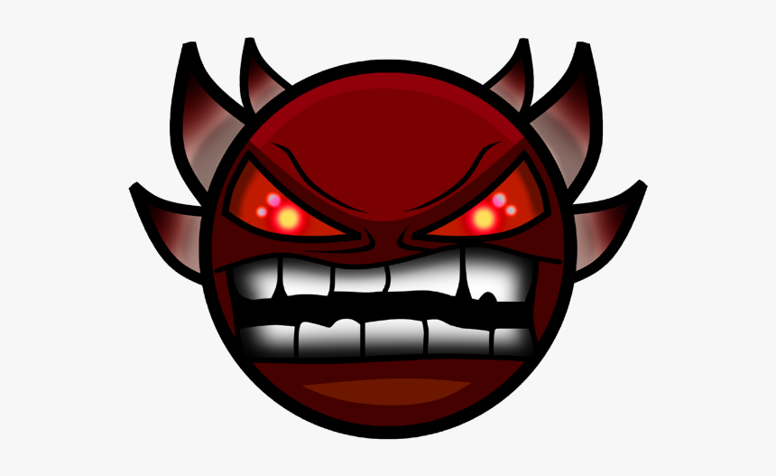 Geometrydash Geometry Kurkkusalaatti Dash Demon Freetoedit - Demon Face Geometry Dash, HD Png Download, Free Download