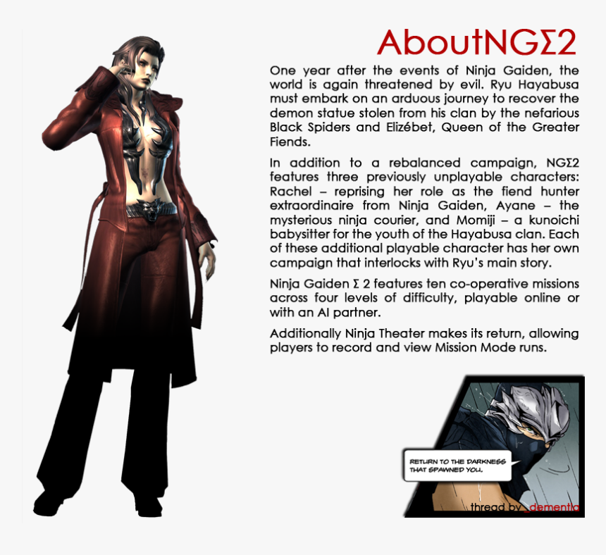 Ninja Gaiden 2 Ryu Hayabusa, HD Png Download, Free Download