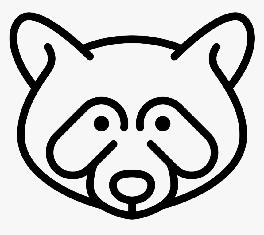 Raccoon Head - Line Art, HD Png Download, Free Download