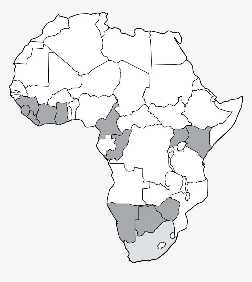 Published March 7, 2018 At - Sub Saharan Africa Black Map, HD Png Download, Free Download