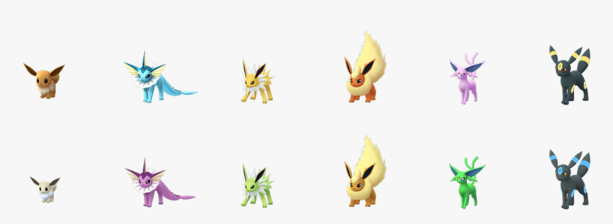 Shiny Eevee Family, HD Png Download, Free Download