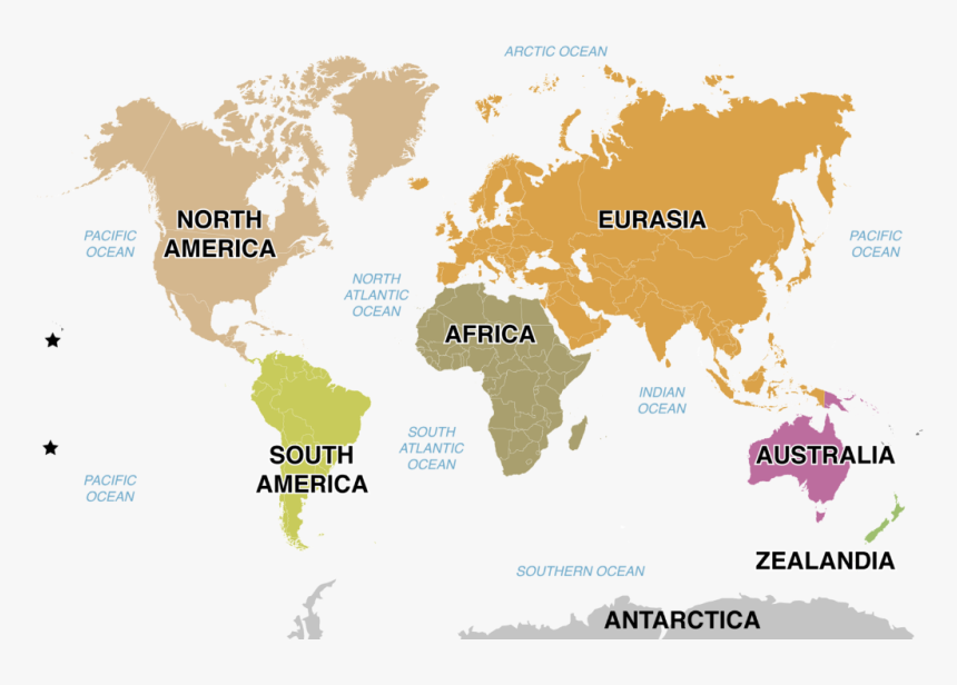 Here Is Another Map Showing The Continent Eurasia Instead - Europe Its Own Continent, HD Png Download, Free Download