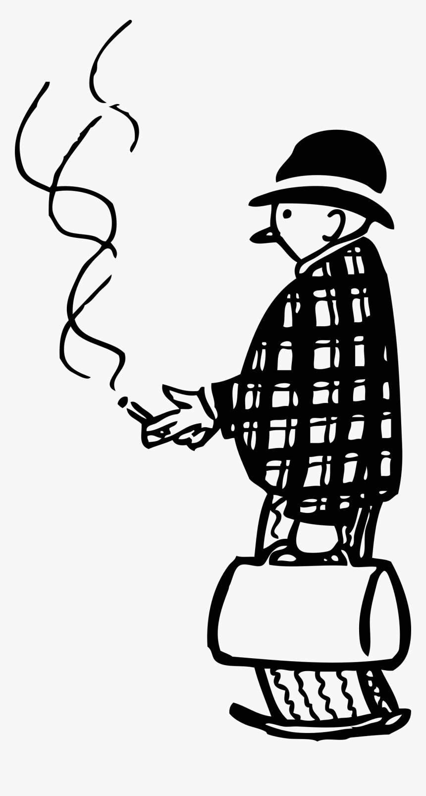 Smoking Man Cartoon Png, Transparent Png, Free Download