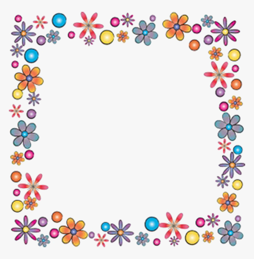 Flower Frame Clipart - Flower Border Clip Art, HD Png Download, Free Download