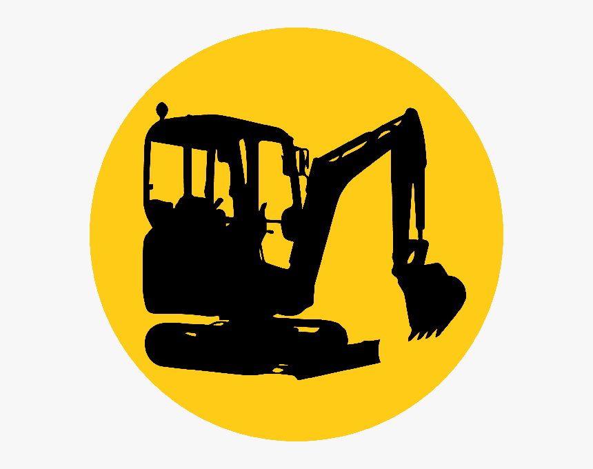 Digger Silhouette At Getdrawings - Clip Art Yellow Digger, HD Png Download, Free Download