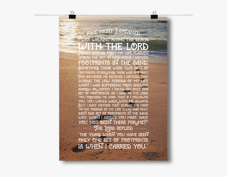 Footprints In The Sand - Poster, HD Png Download, Free Download