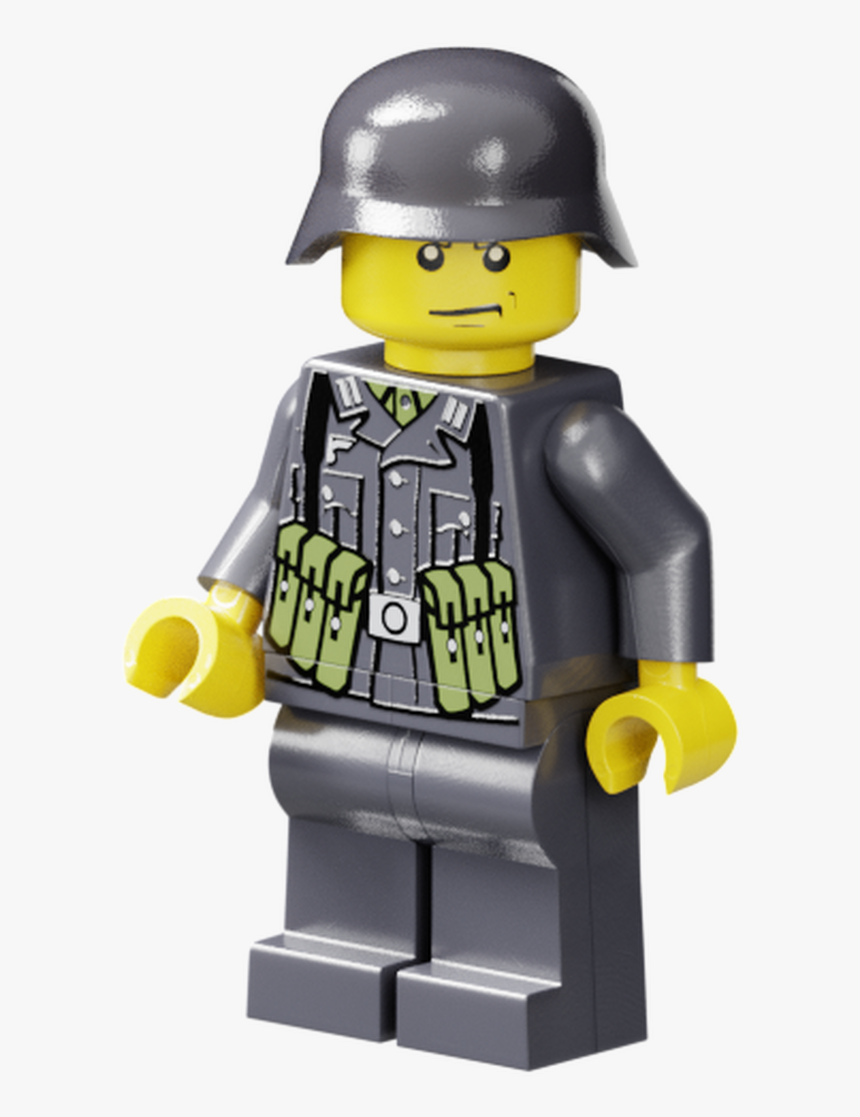 Wwii German Soldier With Mp40 Pouches - Lego Ww1 British Soldiers, HD Png Download, Free Download