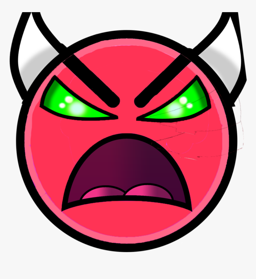 Demon Clipart Devil Face - Insane Demon Face Geometry Dash, HD Png Download, Free Download