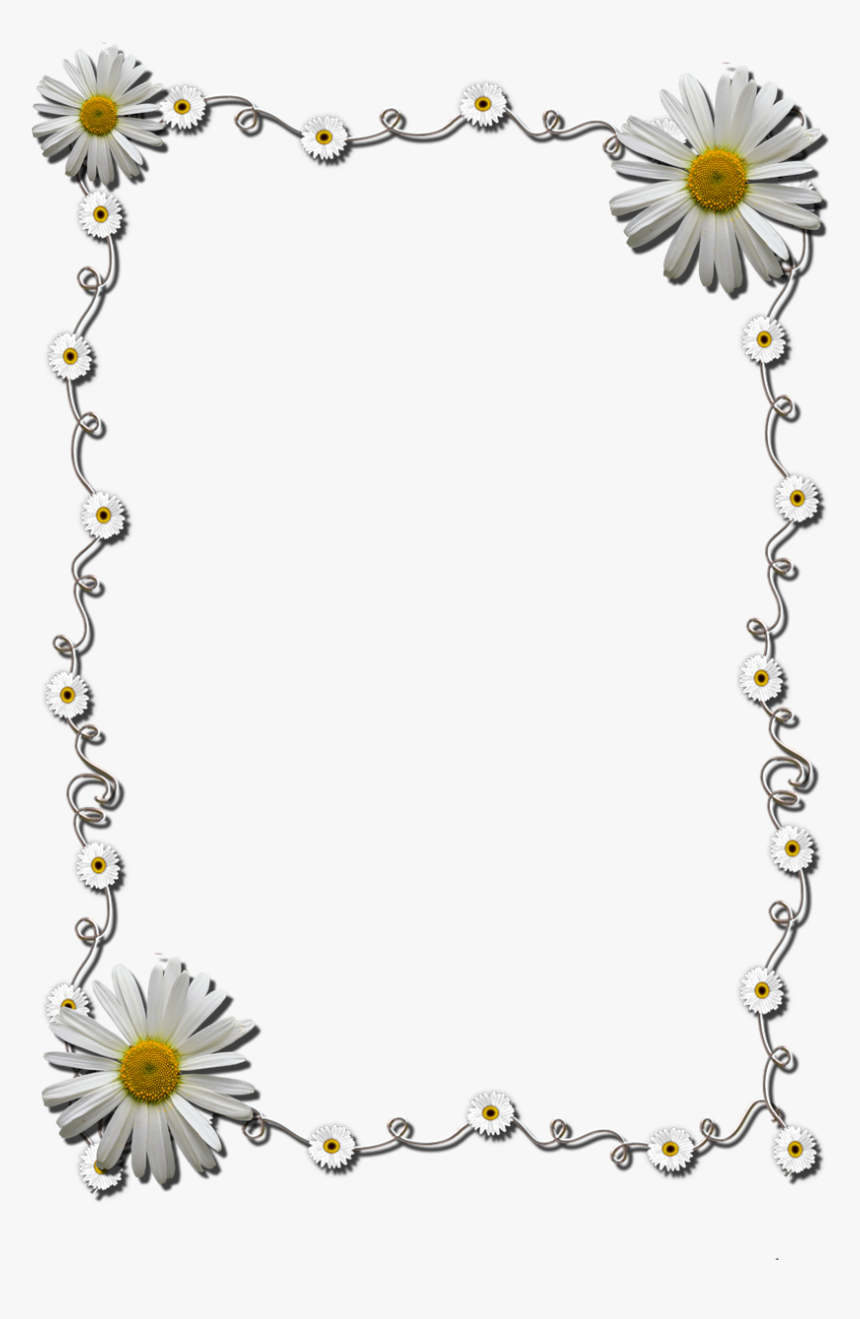 Picture Frames Drawing Border Flowers - Flower Design With Photoshop, HD Png Download, Free Download