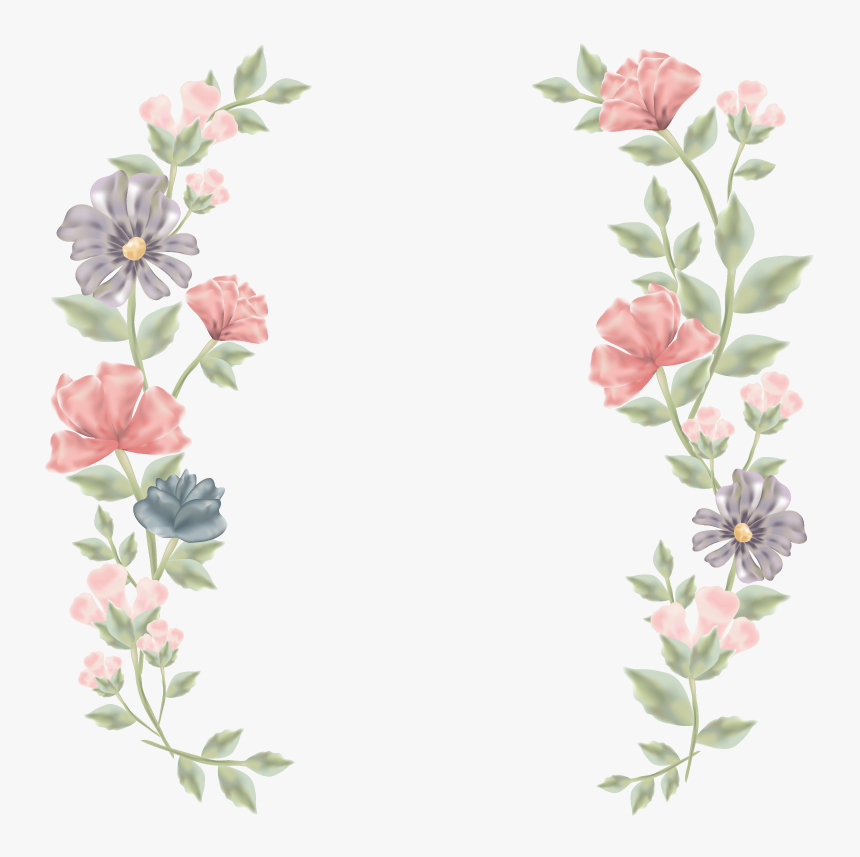 Wedding Card Flowers Png, Transparent Png, Free Download