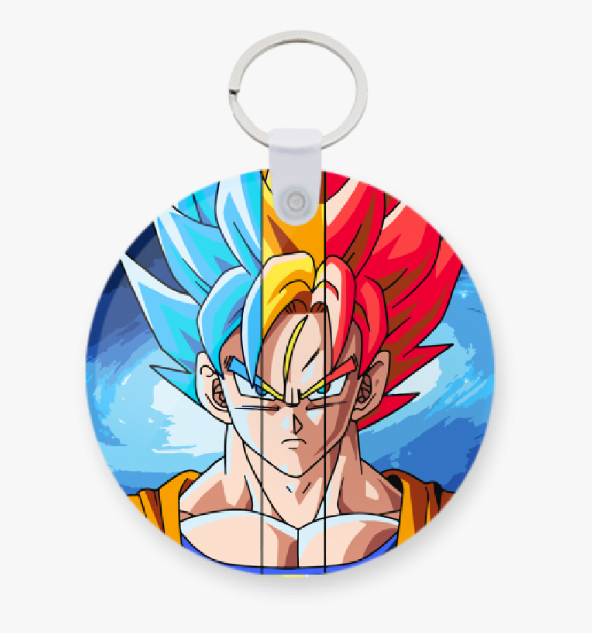 Goku Printed Keychain - Super Saiyan Goku Profile, HD Png Download, Free Download