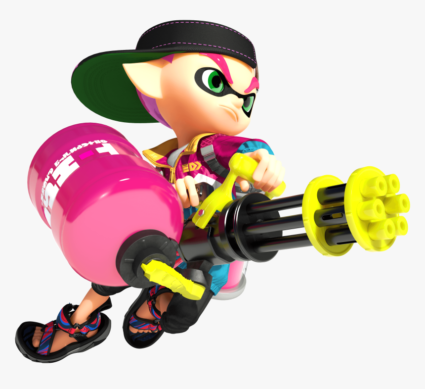 Toy,cartoon,fictional Character,roller Skating,clip - Splatoon 2 Inkling Roller, HD Png Download, Free Download