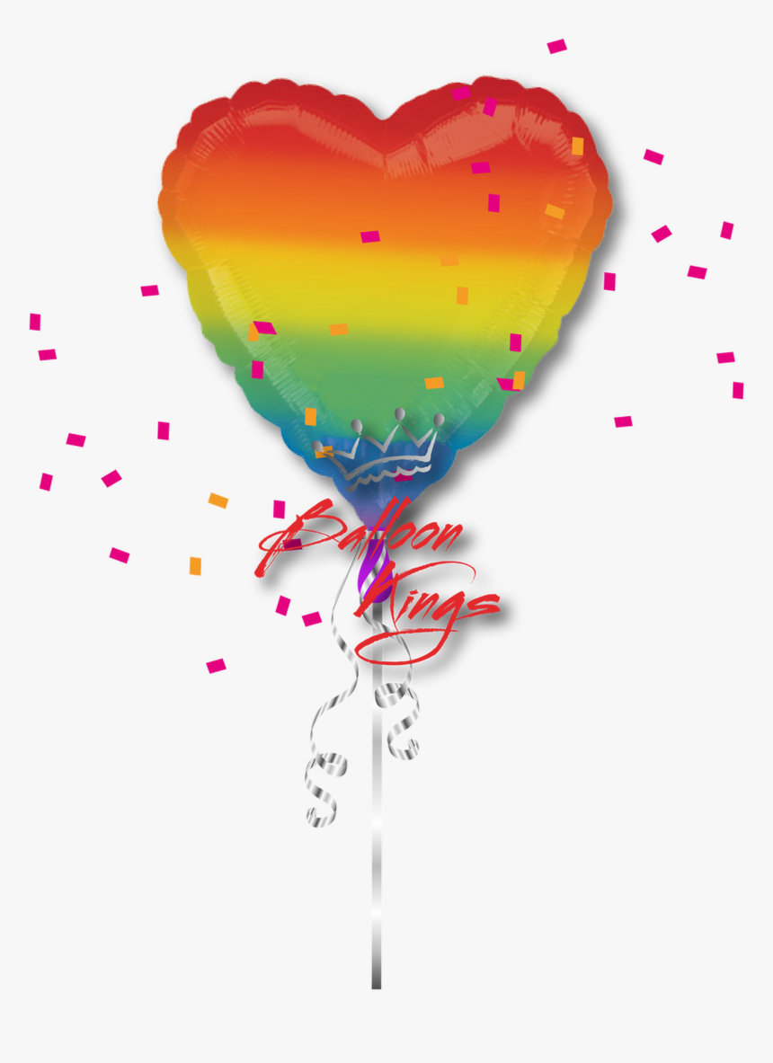 Rainbow Heart - Rainbow Heart Balloon Png, Transparent Png, Free Download