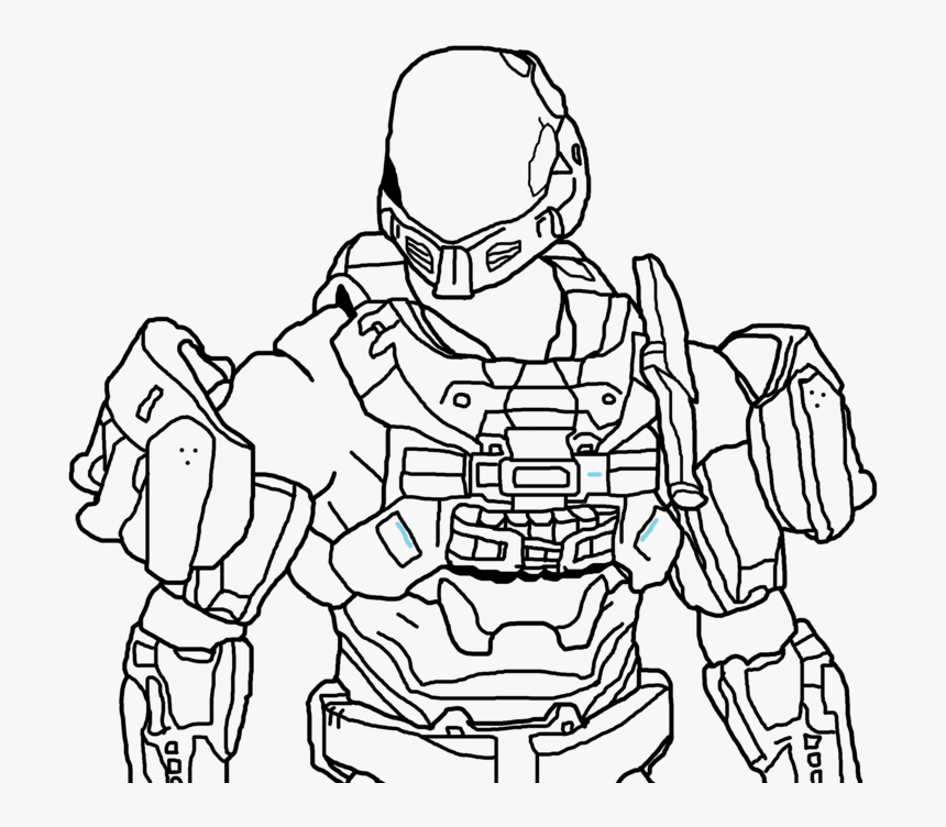 Download And Print These Halo Odst Coloring Pages For - Halo Coloring Sheet, HD Png Download, Free Download