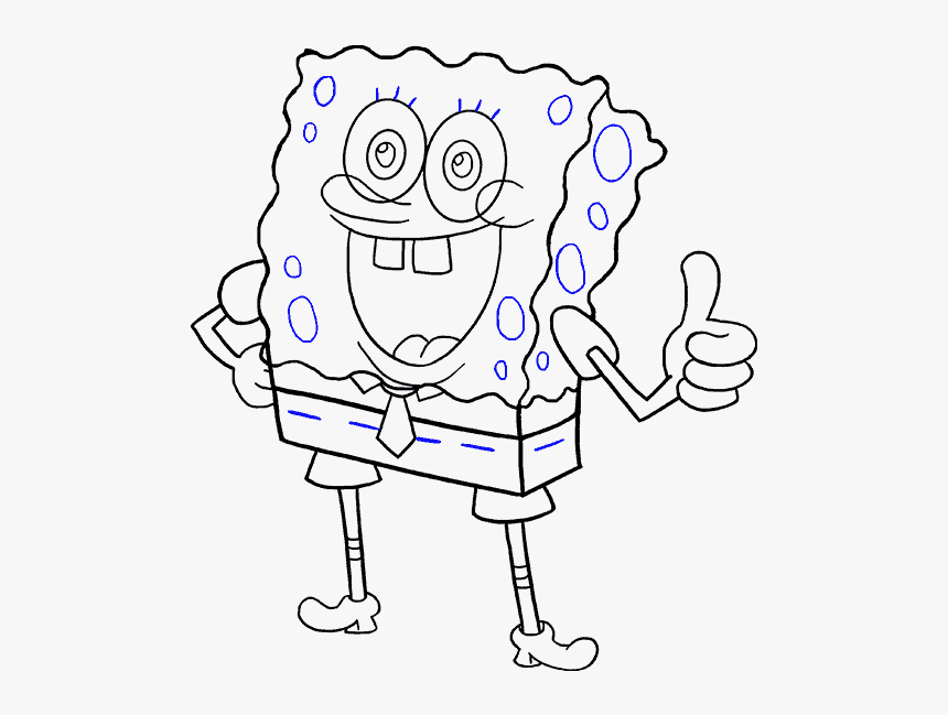 How To Draw Spongebob Easy Step By Step Drawing Guides - Easy Coral Reef Drawing, HD Png Download, Free Download