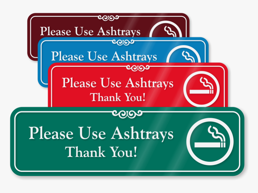 Cigarette Clipart Ash Tray - No Phone In The Bathroom, HD Png Download, Free Download