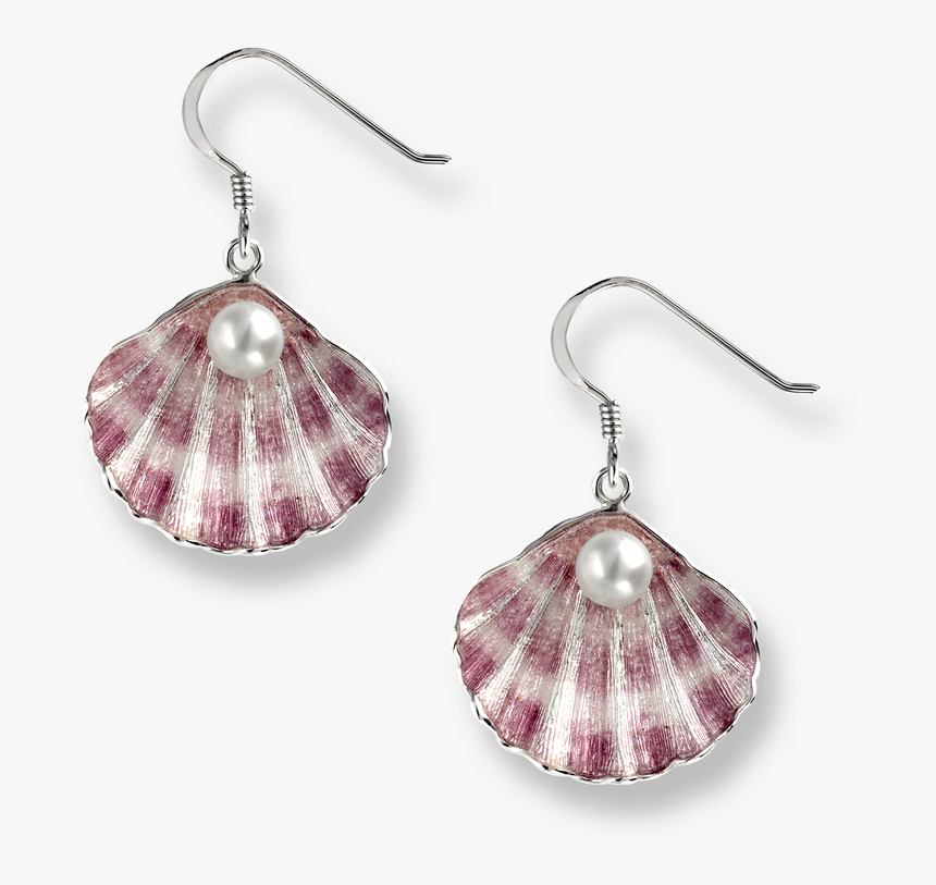 Nicole Barr Designs Sterling Silver Shell Wire Earrings - Earrings, HD Png Download, Free Download