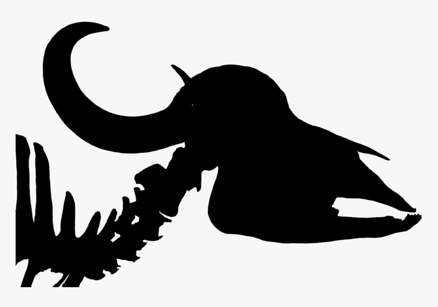 Cow Head Silhouette 25, Buy Clip Art - Silhouette Of Animal Skulls, HD Png Download, Free Download