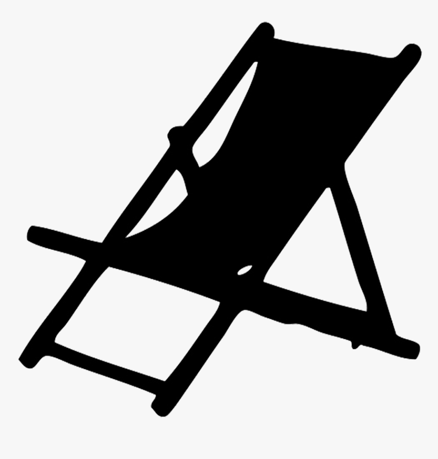 Deck Chair Silhouette - Deck Chair Vector Png, Transparent Png, Free Download