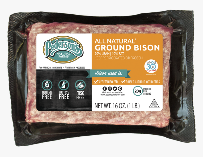 All Natural Ground Bison - Pork, HD Png Download, Free Download