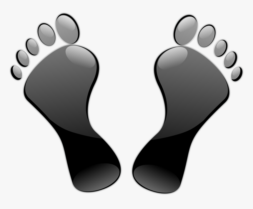 Feet, Toes, Footprints, Black, Glossy - Black Foot, HD Png Download, Free Download